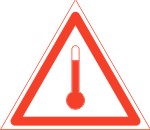 Знак: Осторожно! Высокая температура