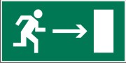 Направление к эвакуационному выходу направо